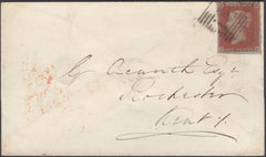 135187 1852 MAIL EDINBURGH TO ROCHESTER WITH 1D PL.135 (SG8)(ID).