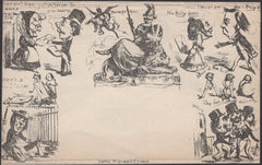 135439 1840 ORIGINAL SPOONER CARICATURE NO.9 WHICH RELATES TO 'POSTAL MATTERS'.