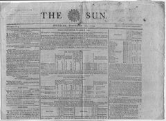 136801 'THE SUN' NEWSPAPER MONDAY SEPTEMBER 15 1794 DETAILING POSTAL PROCEDURES AND POSTAL CHARGES.