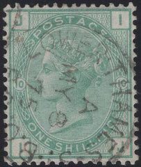 137401 1874 1S GREEN PL.10 (SG150) VERY FINE USED.