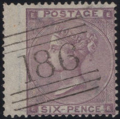 137492 1864 6D LILAC (SG85) VERY FINE USED.