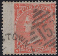 137498 1862 4D BRIGHT RED (SG81) FINE TO VERY FINE USED.