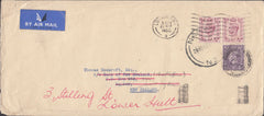 100240 1952 AIR MAIL LONDON TO NEW ZEALAND.