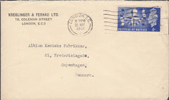 100442 - 1951 MAIL LONDON TO DENMARK/FESTIVAL OF BRITAIN.