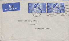 100465 -  1948 MAIL LONDON TO LEICHTENSTEIN/SILVER WEDDING.