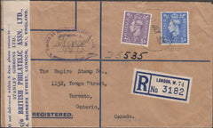 100553 - 1948 REGISTERED MAIL LONDON TO CANADA/BPA ASSOC.