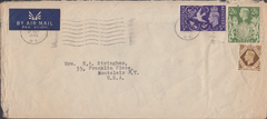 103555 - 1946 MAIL LONDON TO U.S.A./2/6 YELLOW-GREEN (SG476b).