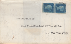 103754 - 1855 MAIL COCKERMOUTH TO WORKINGTON/2D BLUE PL.4 (SG14).