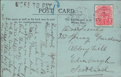 103946 - 1906 UNDERPAID MAIL NEW SOUTH WALES TO EDINBURGH.