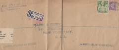 104089 - 1944 MAIL LIVERPOOL TO U.S.A./2/6 YELLOW-GREEN (SG476b).