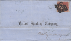 105500 - PL.5 (SD CONSTANT VARIETY INVERTED S) S.C.14 (SG24 SPEC C3i) USED ON COVER IN IRELAND.