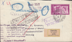 106251 - 1958 UNDELIVERED MAIL SCOTLAND TO GERMANY.