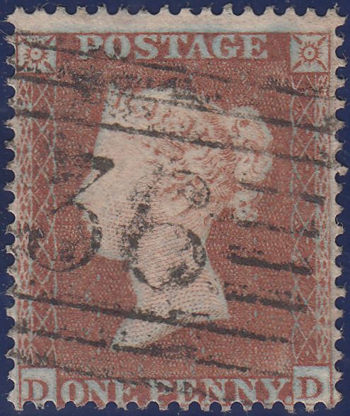 106765 - 1853-4 DIE 1 PL.163 MATCHED PAIR 1d IMPERF (SG8) AND 1d PERF (SG17) LETTERED DD.