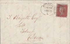 107416 - PL.3 (MJ)(SG21)/BRISTOL SPOON ON COVER/EARLY USAGE.