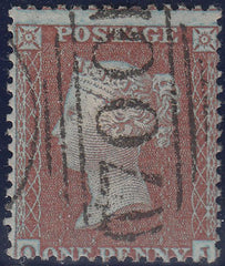 107450 - PL.3 (OJ) DEEP RED-BROWN ON VERY BLUED PAPER (SG24a).