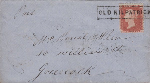107563 - "OLD KILPATRICK" TYPE VIII SCOTS LOCAL ON COVER (CO. DUMBARTON PARENT POST OFFICE GLASGOW).