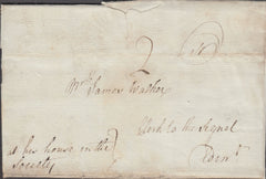 108789 - 1775 PRIVATELY CARRIED MAIL HADDINGTON TO EDINBURGH.