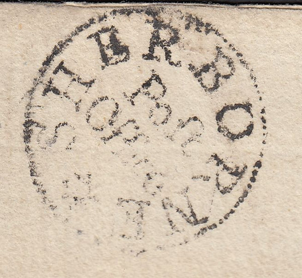 110286 - 1779 'SHERBORNE/POFT OFFICE' TYPE J DISTINCTIVE HAND STAMP (DT505) ON MAIL TO LONDON.