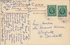 110902 - 1936 DORSET/"TYNEHAM CORFE CASTLE.DORSET" DATE STAMP.