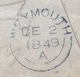 111269 - 1849 2D PL.3 (SG13)(RL) O.H.M.S. USAGE LONDON TO WEYMOUTH.