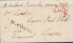 111407 - 1799 FREE FRONT BLANDFORD TO LONDON/"BLANDFORD" HAND STAMP (DT30).