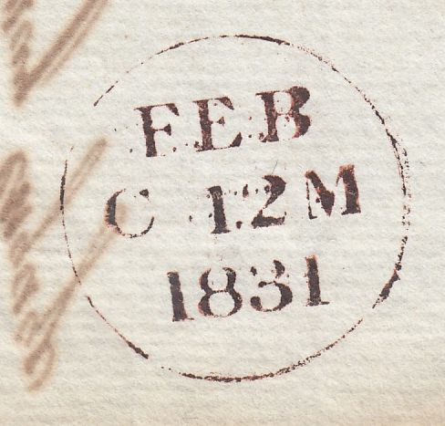 111818 - 1831 SCOTLAND/"LOCKERBY" HAND STAMP.