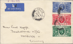 111859 - 1935 AIR MAIL LONDON TO GERMANY/KGV SILVER JUBILEE ISSUE.