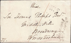 112101 - CIRCA 1833 DORSET/'SHAFTESBURY PENNY POST' (DT458).