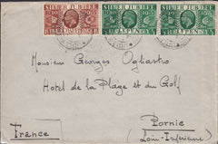 112294 - 1935 MAIL LITTLE WALTHAM TO FRANCE/SILVER JUBILEE ISSUE.