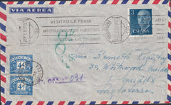 113421 1959 UNDERPAID MAIL SPAIN TO NORTHWOOD MIDDLESEX.