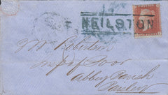 113667 "NEILSTON" TYPE III SCOTS LOCAL ON COVER (CO. RENFREW PARENT POST OFFICE GLASGOW).