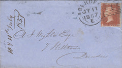 113838 1857 ABERDEEN EXPERIMENTAL DUPLEX TYPE 1 STATE 2 ON COVER.