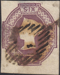 114253 1854 6D EMBOSSED DULL LILAC (SG59).
