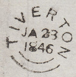 114268 1846 REGISTERED MAIL EXETER TO TIVERTON.