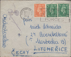 114665 1949 MAIL SOUTHEND ON SEA TO CZECHOSLOVAKIA.