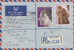 115749 1973 REGISTERED MAIL CHILHAM (KENT) TO CANADA.
