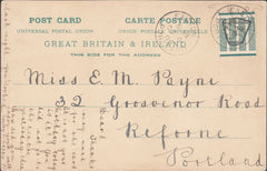 117131 1904 MAIL WITH INTER-PANNEAU LABEL USED INSTEAD OF POSTAGE STAMP!