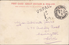 117153 1902 UNPAID MAIL WEYMOUTH TO HULL/'UNPAID' HAND STAMP OF WEYMOUTH.