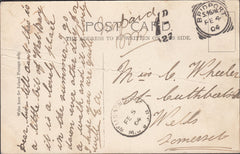 117167 1904 UNPAID MAIL BRIDPORT TO WELLS SOMERSET/MONEY ORDER AND SAVINGS BANK DATE STAMP.