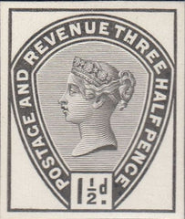 117420 1884 1½D LILAC (SG188) CUT DOWN DIE PROOF WITHOUT CORNER LETTERS.