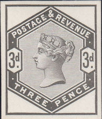 117425 1884 3D LILAC (SG191) CUT DOWN DIE PROOF WITHOUT CORNER LETTERS.
