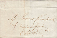 117911 1792 SCOTLAND/'GREENOCK' STRAIGHT LINE HAND STAMP/EDINBURGH BISHOP MARK.
