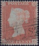 119113 1852-1854 1D PL.157 MATCHED PAIR 1D IMPERF (SG8) AND 1D PERF (SG17) LETTERED QG.