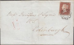 120084 1842 WRAPPER PERTH TO EDINBURGH WITH PERTH MALTESE CROSS (SPEC B1tt).