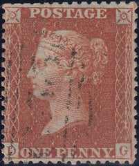 121383 1856 DIE 2 1D PL.42 MATCHED PAIR ON BLUED PAPER (SG29) WITH DIFFERENT SHADES.
