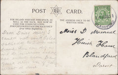 121577 1911 SHAPWICK/BLANDFORD RUBBER DATE STAMP USED LOCALLY.