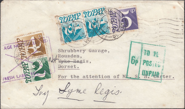 121996 COLLECTION OF LYME REGIS CANCELLATIONS AND USAGES.