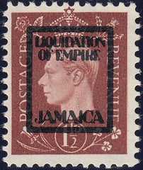 123250 1944 1½D GERMAN PROPAGANDA FORGERY/JAMAICA.