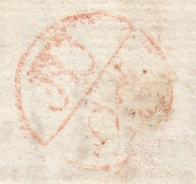 123324 1794 'GREENWH - 1 -' RECEIVING HOUSE HAND STAMP LONDON PENNY POST (L418).