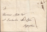123845 1767 MAIL LONDON TO STONE (STAFFS) WITH GENERAL OFFICE DOCKWRA HAND STAMP (L336).